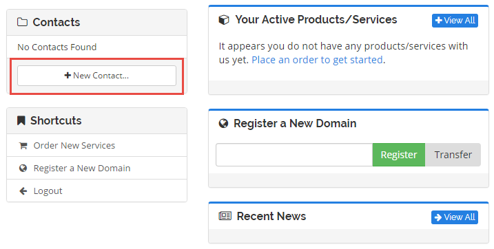 Add Contact to Billing Account