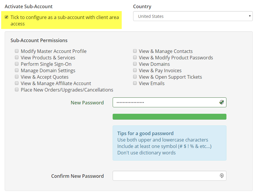 Add Contact to Billing Account