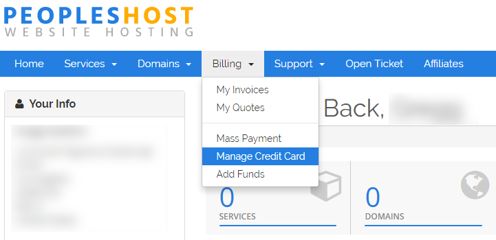 Add/Update Credit Card Information Add/Update Credit Card Information