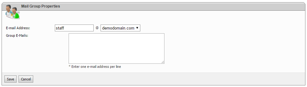 Create an Email Group in WebsitePanel