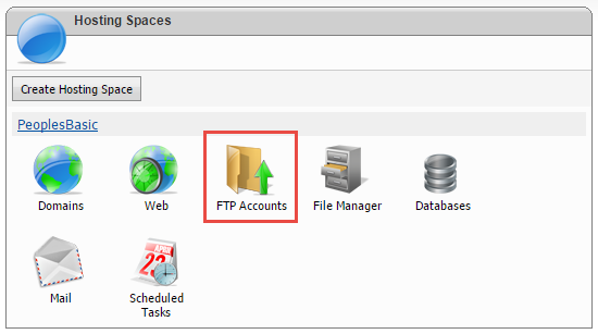 Create an FTP Account in WebsitePanel