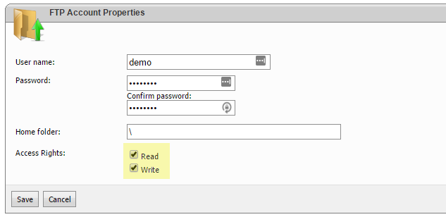 Create an FTP Account in WebsitePanel Create an FTP Account in WebsitePanel