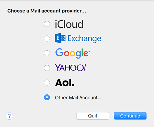 Setup Email on Mac (Sierra)