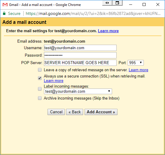 Set Up POP3 and SMTP in Gmail