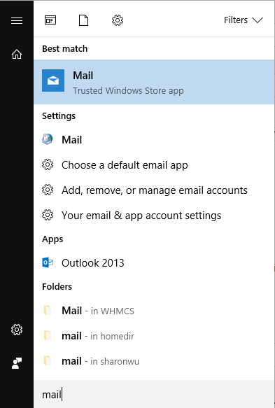 Windows 10 Mail Client