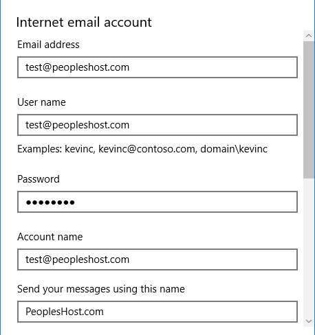 Windows 10 Mail Client