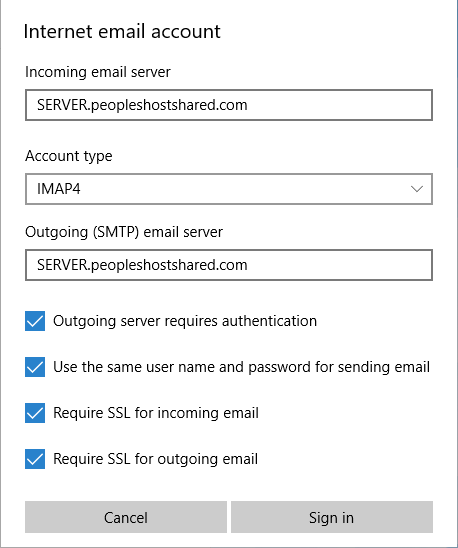 Windows 10 Mail Client