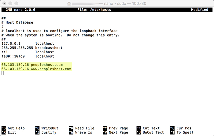 Edit Hosts File on Mac