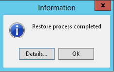 IMAP Size - Restore Completed