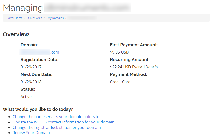 Manage Domain Name Manage Domain Name