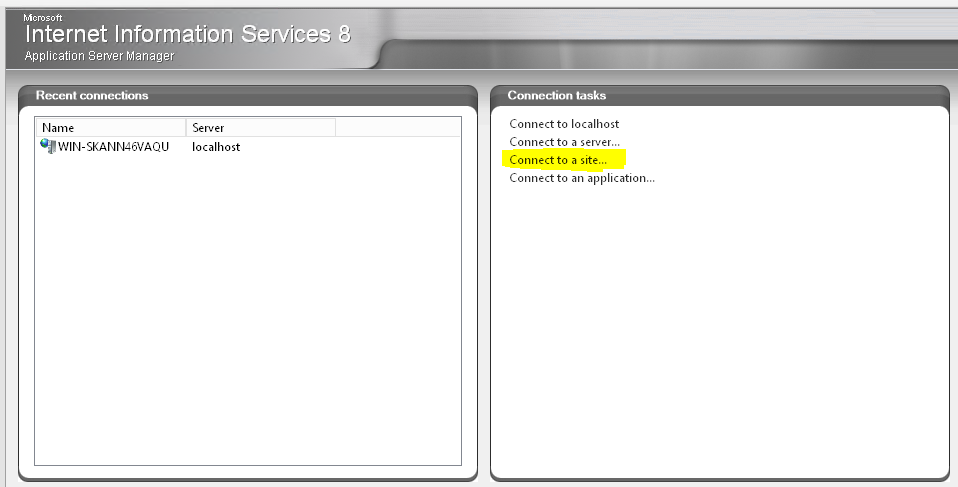 Remote IIS Manager