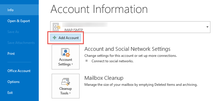 Setup Email in Outlook