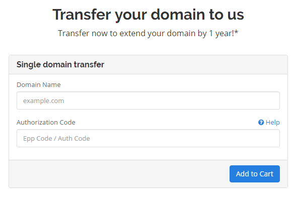 Transfer Domain from 1and1