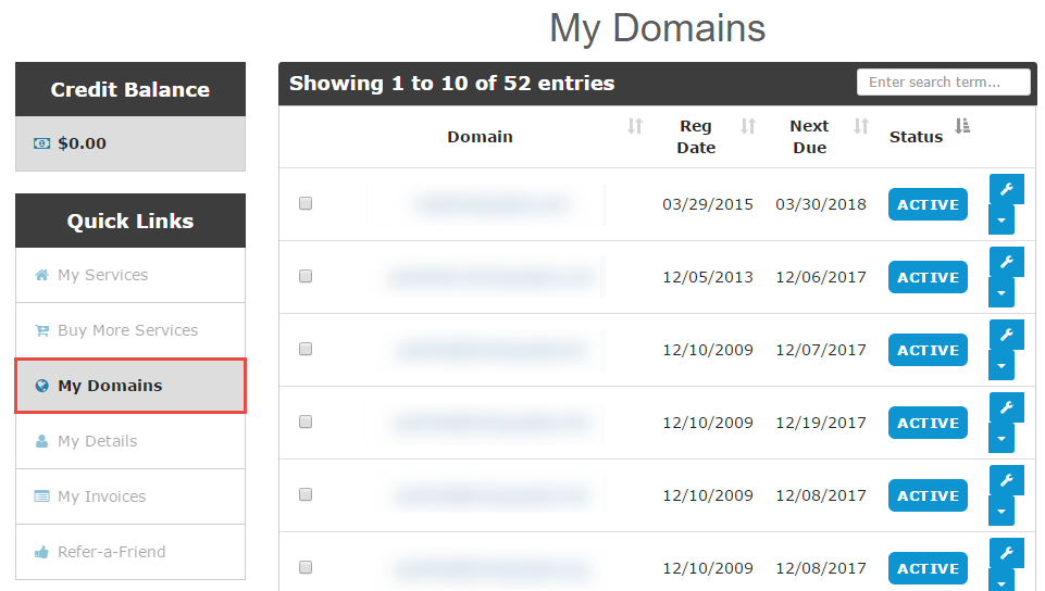 Arvixe My Domains