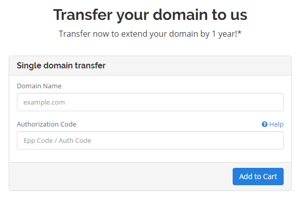 Transfer Domain from GoDaddy