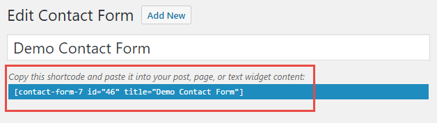 Add a Contact Form Using Contact Form 7