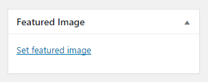Set Featured Image in WordPress
