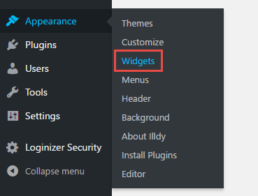 Add a WordPress Widget Add a WordPress Widget