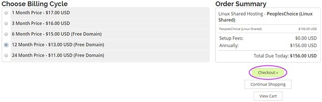 Choose Billing Cycle