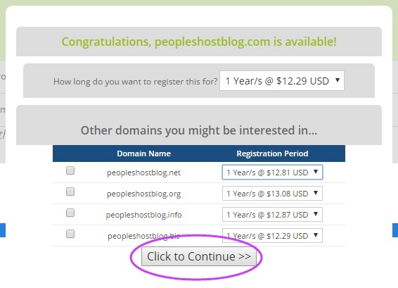 Select Your Domain