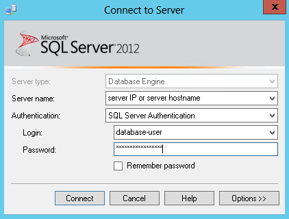 MSSQL Connection Dialog